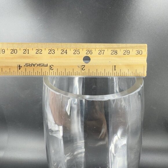 Vintage Clear Hurricane Tall Candle Holder Votive Vase Footed Glassware Decor - Picture 3 of 10